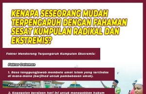 KENAPA SESEORANG MUDAH TERPENGARUH DENGAN FAHAMAN SESAT KUMPULAN RADIKAL DAN EKSTREMIS?