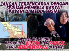 JANGAN TERPENGARUH DENGAN SERUAN MEMBELA RAKYAT PATANI DI MEDIA SOSIAL KERANA IA ADALAH AGENDA KUMPULAN MILITAN DAN RADIKAL YANG MEMBAHAYAKAN NEGARA