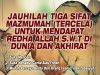 JAUHILAH TIGA SIFAT MAZMUMAH (TERCELA) UNTUK MENDAPAT REDHA ALLAH SWT DI DUNIA DAN AKHIRAT
