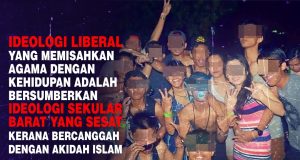 IDEOLOGI LIBERAL YANG MEMISAHKAN AGAMA DENGAN KEHIDUPAN ADALAH BERSUMBERKAN IDEOLOGI SEKULAR BARAT YANG SESAT KERANA BERCANGGAH DENGAN AKIDAH ISLAM