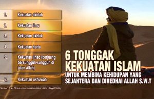 6 TONGGAK KEKUATAN ISLAM UNTUK MEMBINA KEHIDUPAN YANG SEJAHTERA DAN DIREDHAI ALLAH SWT
