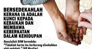 BERSEDEKAHLAH KERANA IA ADALAH KUNCI KEPADA KEBAIKAN DAN MEMBAWA KEBERKATAN DALAM KEHIDUPAN