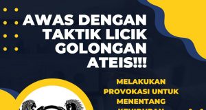 AWAS DENGAN TAKTIK LICIK GOLONGAN ATEIS!!! MELAKUKAN PROVOKASI UNTUK MENENTANG KEHIDUPAN BERAGAMA DENGAN MENYEMAI PEMIKIRAN HIDUP BEBAS DAN KEBURUKAN BERAGAMA