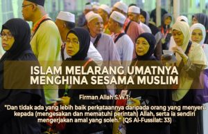 ISLAM MELARANG UMATNYA MENGHINA SESAMA MUSLIM