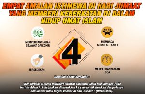 EMPAT AMALAN ISTIMEWA DI HARI JUMAAT YANG MEMBERI KEBERKATAN DI DALAM HIDUP UMAT ISLAM