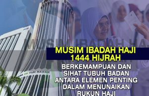 MUSIM IBADAH HAJI 1444 HIJRAH -BERKEMAMPUAN DAN SIHAT TUBUH BADAN ANTARA ELEMEN PENTING DALAM MENUNAIKAN RUKUN HAJI