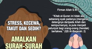 STRESS, KECEWA, TAKUT DAN SEDIH? AMALKAN SURAH – SURAH AL – QURAN SEBAGAI PENENANG JIWA