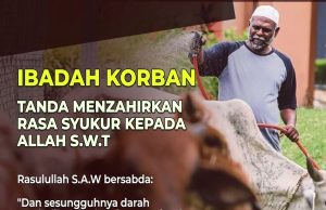 IBADAH KORBAN TANDA MENZAHIRKAN RASA SYUKUR KEPADA ALLAH SWT