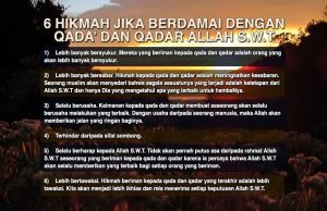 6 HIKMAH JIKA BERDAMAI DENGAN QADA’ DAN QADAR ALLAH SWT