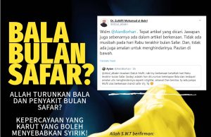 ALLAH TURUNKAN BALA DAN PENYAKIT BULAN SAFAR? KEPERCAYAAN YANG KARUT YANG BOLEH MENYEBABKAN SYIRIK -BERHATI-HATILAH!!!