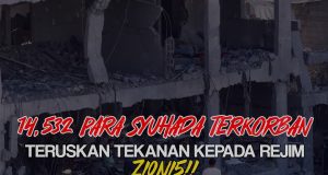 14,532 PARA SYUHADA TERKORBAN TERUSKAN TEKANAN KEPADA REJIM ZI0NI5!!