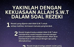 YAKINLAH DENGAN KEKUASAAN ALLAH SWT DALAM SOAL REZEKI