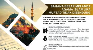 BAHANA BESAR MELANDA AGAMA ISLAM JIKA MURTAD TIDAK DIBENDUNG