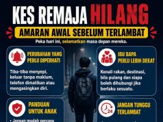KES REMAJA HILANG: AMARAN AWAL SEBELUM TERLAMBAT