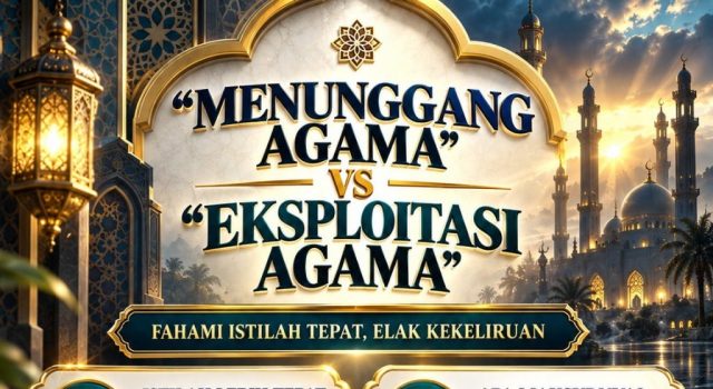 “MENUNGGANG AGAMA” VS “EKSPLOITASI AGAMA”: FAHAMI ISTILAH TEPAT, ELAK KEKELIRUAN