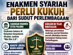 ENAKMEN SYARIAH PERLU KUKUH DARI SUDUT PERLEMBAGAAN
