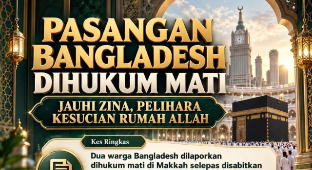 PASANGAN BANGLADESH DIHUKUM MATI: JAUHI ZINA, PELIHARA KESUCIAN RUMAH ALLAH
